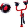 CGOLDENWALL Drench Hose Unit Spray Eye Wash Unit Handheld Emergency Eyewash Station Lab Safety Shower Laboratory Eye Flush Shower for Lab and Industrial Use (Wall-Mounted Dual Heads with Long Switch)