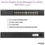 NETGEAR 26-Port PoE Gigabit Ethernet Smart Switch (GS324TP) - Managed with 24 x PoE+ @ 190W, 2 x 1G SFP, Desktop/Rackmount, S350 series