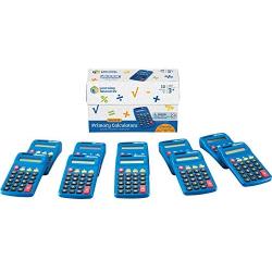 Learning Resources Primary Calculator, Basic Solar Powered Calculators, Teacher Set of 10 Calculators, Ages 3+