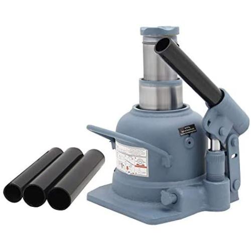 BAOSHISHAN 10 Ton Low Profile Bottle Jack Double Ram 4-7/8’’ to 8-7/8’’ Lifting Range Hydraulic Jack