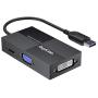 USB to HDMI VGA DVI, External Monitor Adapter, USB Multiple Monitor Adapter DisplayLink Video Converter 2K Full HD 2048x1152, Laptop Docking Stations Compatible for Windows, Mac OS X System [NO Linux]