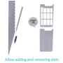 NADAMOO Time Cards Rack Retractable Time Card Holder with 10-Pocket,Plastic Wall Mounted Cards Holder Compatible with Time Card Machine Attendance Recorder Punch Clock for Office, Gray