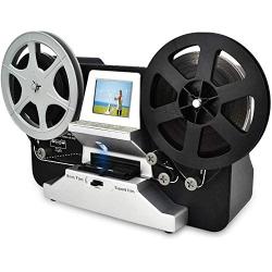 8mm & Super 8 Reels to Digital MovieMaker Film Sanner Converter, Pro Film Digitizer Machine with 2.4'' LCD, Black (Convert 3 inch and 5 inch 8mm Super 8 Film reels into Digital) with 32 GB SD Card