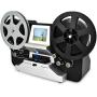 8mm & Super 8 Reels to Digital MovieMaker Film Sanner Converter, Pro Film Digitizer Machine with 2.4'' LCD, Black (Convert 3 inch and 5 inch 8mm Super 8 Film reels into Digital) with 32 GB SD Card