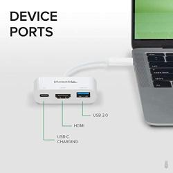 Plugable USB C Mini Dock with HDMI, USB 3.0 and Pass-Through Charging Compatible with 2018 iPad Pro, 2018 MacBook Air, Dell XPS 13, Thunderbolt 3 and More (Supports Resolutions up to 4K@30Hz).
