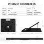 AICHESON 360° Rotatable Laptop Stand, Adjustable Height Notebook Holder, Ergonomic Ventilated Portable Laptop Riser Compatible with 10''-15.6'' Laptops, Black