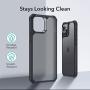 ESR Air Armor Series Case Compatible with iPhone 12 Pro Max 6.7-Inch [Shock Absorbing and Scratch Resistant] [Military Grade Protection] [Hard Back with Flexible Frame] - Frosted Black