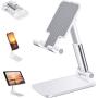 Cell Phone Stand, Angle Height Adjustable Cell Phone Stand for Desk, Fully Foldable Cell Phone Holder, Tablet Stand, Case Friendly Compatible with All Mobile Phone/iPad/Kindle/Tablet Phone Dock