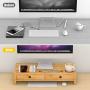 Monitor Stand Riser with Drawer - Desk Shelf Organizer Keyboard Storage Bamboo 22x10.6x4.7 inch