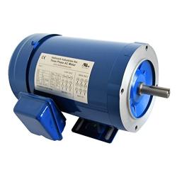 Hallmark Industries MA0510F AC Motor, 1 hp, 3450 RPM, 3PH/60 hz, 208-230/460V AC, 56C/TEFC, with Foot, SF 1.15, Insul F, Inverter Duty, Steel (Pack of 1)