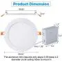 JARLSTAR 6 Pack 8 Inch Ultra-Thin LED Recessed Ceiling Light with Junction Box, 6000K Daylight, 18W 110V Eqv Recessed Lighting, Slim LED Can-Killer Downlight,1500LM High Brightness,CRI80+