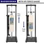 BAOSHISHAN Digital Force Gauge HP-500N Push Pull Gauge (50kgf/110lbf/500N) with Manual Force Test Stand Hand Wheel-Operated and HJJ-001 Clamp x 2 (HLB+HP-500N)