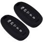 Lcyam Key Fob Cover Silicone Case Remote Holder Compatible with 2019 2020 2021 Hyundai Palisade Keyless Push Start 5 Button (Black Black)