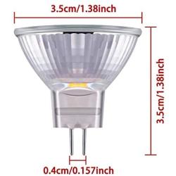 10 Pieces Halogen Light Bulbs MR11 12V FTD Halogen Spotlight Bulbs, GU4 Bi-Pin Base, Glass Cover, Warm White 2700K Dimmable Precision Halogen Reflector Fiber Optic Light Bulb (20 Watt)
