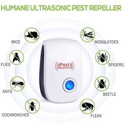 Ultrasonic Pest Repeller 6 Pack,Upgraded Electronic Pest Repellent Plug in Indoor Pest Control for Insects, Mosquito, Mouse, Cockroaches, Rats, Bug, Spider, Ant