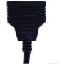 ZY HDMI Male to Dual HDMI Female 1 to 2 Way HDMI Splitter Adapter Cable for HDTV,Support Two TVs at The Same Time, Signal One in, Two Out(Black)