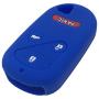 Ezzy Auto Red and Blue Silicone Rubber Key Fob Case Key Covers Key Jacket Skin Protector fit for Honda Accord CR-V Civic Acura TL RL CL