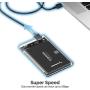 SABRENT 2.5-Inch SATA to USB 3.0 Tool-Free Clear External Hard Drive Enclosure [Optimized for SSD, Supports UASP SATA III] (EC-OCUB)