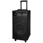 Pyle Wireless Portable PA Speaker System - 800W Bluetooth Compatible Rechargeable Battery Powered Outdoor Sound Speaker Microphone Set w/ 30-Pin iPod dock, Wheels - 1/4'' to AUX RCA Cable - PWMA1080IBT