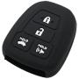 SEGADEN Silicone Cover Protector Case Holder Skin Jacket Compatible with TOYOTA 4 Button Remote Key Fob CV2407 Black