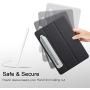 ESR Pencil Holder Compatible with Pencil (1st and 2nd Gen), Elastic Pocket [Stylus Pens Protected and Safe] Pouch Adhesive Sleeve Attached to Case for Stylus Pens - Silver Grey