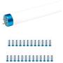 Hyperikon 2 Foot LED Tube, Glass T8 T10 T12, 10W=32W, Single End Ballast Bypass, Frosted Lens, UL, DLC, Crystal White, 25 Pack