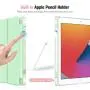Fintie Case with Pencil Holder for New iPad 8th Gen (2020) / 7th Generation (2019) 10.2 Inch - Slim Shell Cover with Translucent Frosted Stand Hard Back, Supports Auto Wake/Sleep, Green