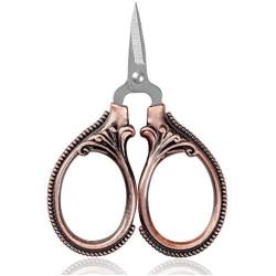 BIHRTC Little Scissors Embroidery Scissors Sharp Stainless Steel Straight Tip Scissor Cross Stitch Sewing Tool Detail Craft Shears for DIY Craft Thread Cutting, Needlework, Sewing
