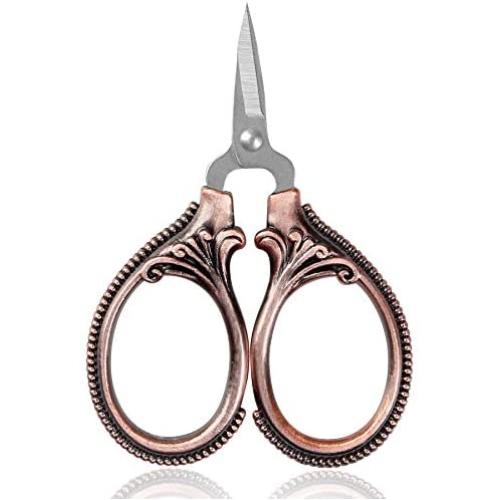 BIHRTC Little Scissors Embroidery Scissors Sharp Stainless Steel Straight Tip Scissor Cross Stitch Sewing Tool Detail Craft Shears for DIY Craft Thread Cutting, Needlework, Sewing