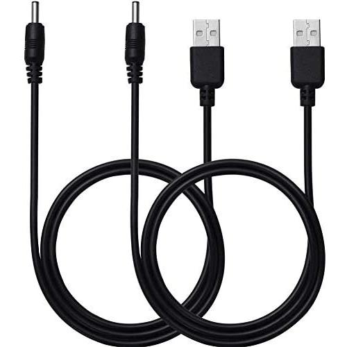 DC Charging Cable Replacement LELO Iris, Lily, Sona, Gigi, Luna Mini Facial Cleanser Power Cable, 2-Pack
