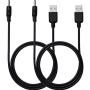 DC Charging Cable Replacement LELO Iris, Lily, Sona, Gigi, Luna Mini Facial Cleanser Power Cable, 2-Pack