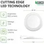 Sunco Lighting 24 Pack 5 Inch / 6 Inch Flush Mount Disk LED Downlight, 12W=75W, 4000K Cool White, 850 LM, Dimmable, Hardwire 4/6'' Junction Box, Recessed Retrofit Ceiling Fixture Sunco Lighting 24 Pack 5 Inch / 6 Inch Flush Mount Disk LED Downlight, 12W=75W, 4000K Cool White, 850 LM, Dimmable, Hardwire 4/6'' Junction Box, Recessed Retrofit Ceiling Fixture