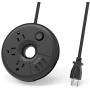 Power Strip with USB, NTONPOWER Travel Charging Station, 3 Outlets 3 USB Desk Organizer,5 ft Short Travel Extension Cord,Compact for Cruise Home and Dorm Room-Black