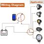 Ourbest Blue Motorcycle Handlebar Switch 12V for Motorbike Scooter, Fog Light On Off Toggle Switchfor Electrombile-2Pcs