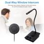 CallToU Window Speaker Intercom System,Dual Way Anti-Interference Intercommunication Microphone Talk Through Glass Window,for Business,Bank,Office,Hospital,Counter,Store,Station,School and More
