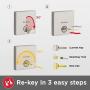 Kwikset Tavaris Single Cylinder Handleset w/Vedani Lever featuring SmartKey in Satin Nickel
