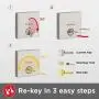 Kwikset Tavaris Single Cylinder Handleset w/Vedani Lever featuring SmartKey in Satin Nickel