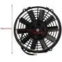Aramox Car Cooling Fan, 12V 24V 80W 9 Inch Universal Curved Blade Air Conditioner Condenser Electric Cooling Fan