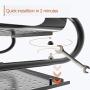 PUTORSEN Monitor Stand Riser with Vented Metal for Laptop Computer, Printer, 2 Tier Desk Organizer Stand with Anti-Slip Pads Holds 44lbs, Desktop Printer Stand & Storage Shelf & Screen Holder
