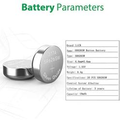 LiCB 20 Pack SR626SW 377 626 Watch Battery 1.5V Button Cell Batteries