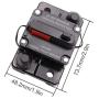 smseace 100A Manual Reset Circuit Breaker 12V-48V DC Waterproof Protect Electrical Equipment Multiple Current Options Circuit Breaker 5i-958Y-100A