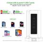 Power Strip Tower NVEESHOX Surge Protector 9 AC Outlets with 4 USB & 1 USB-C Ports 10FT/3M Widely Spaced Multi Outlets Power Strip Vertical for Home Office Cafe Dorm Room (Black)