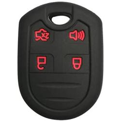 Coolbestda Rubber 4buttons Key Fob Cover Remote Case Keyless Protector Jacket for Ford F150 F-150 F250 F350 Mustang Fusion Explorer Taurus Expedition Lincoln MKS MKX MKZ Navigator