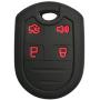 Coolbestda Rubber 4buttons Key Fob Cover Remote Case Keyless Protector Jacket for Ford F150 F-150 F250 F350 Mustang Fusion Explorer Taurus Expedition Lincoln MKS MKX MKZ Navigator