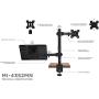 Mount-It! Laptop and Monitor Desk Mount | Fully Adjustable Laptop Mount | VESA Monitor Arm Stand | Desk Pole Mount Extension for Monitors and Laptops