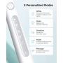 Fairywill UltraSonic Powered Electric Toothbrush ADA Accepted with 5 Modes, Timer, 4 Brush Heads, Rechargeable with One 4 Hr Charge Last 30 Days, Whitening Toothbrush for Adults White