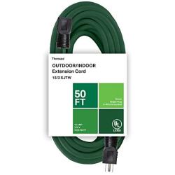 Thonapa Outdoor Extension Cord - 16/3 SJTW Durable Green Cable - Great for Garden and Major Appliances (50 Foot)