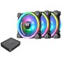 Thermaltake Riing Trio 12 RGB TT Premium Edition 120mm Software Enabled 30 Addressable LED 9 Blades Case/Radiator Fan - 3 Pack - CL-F072-PL12SW-A, Trio RGB