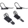 Rustark 50Pcs 2 Sizes Adjustable Self-Adhesive Nylon Cable Straps Cable Ties Cord Clamp for Wire Management, Large and Small