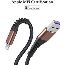 (2pack) iPhone Charger 3ft for Apple MFi Certified, Lightning Cable 3 feet Charging Cables, Fast iPhone USB Cord for iPhone 11/11Pro/11Max/ X/XS/XR/XS Max/8/7/6/5S/SE/iPad Mini Air (Brown)